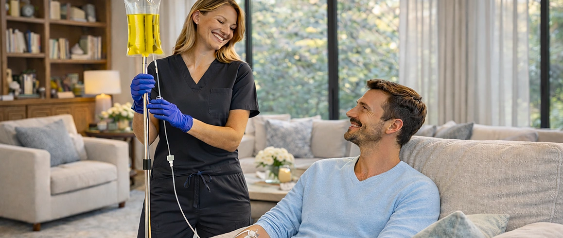 IV therapy in action