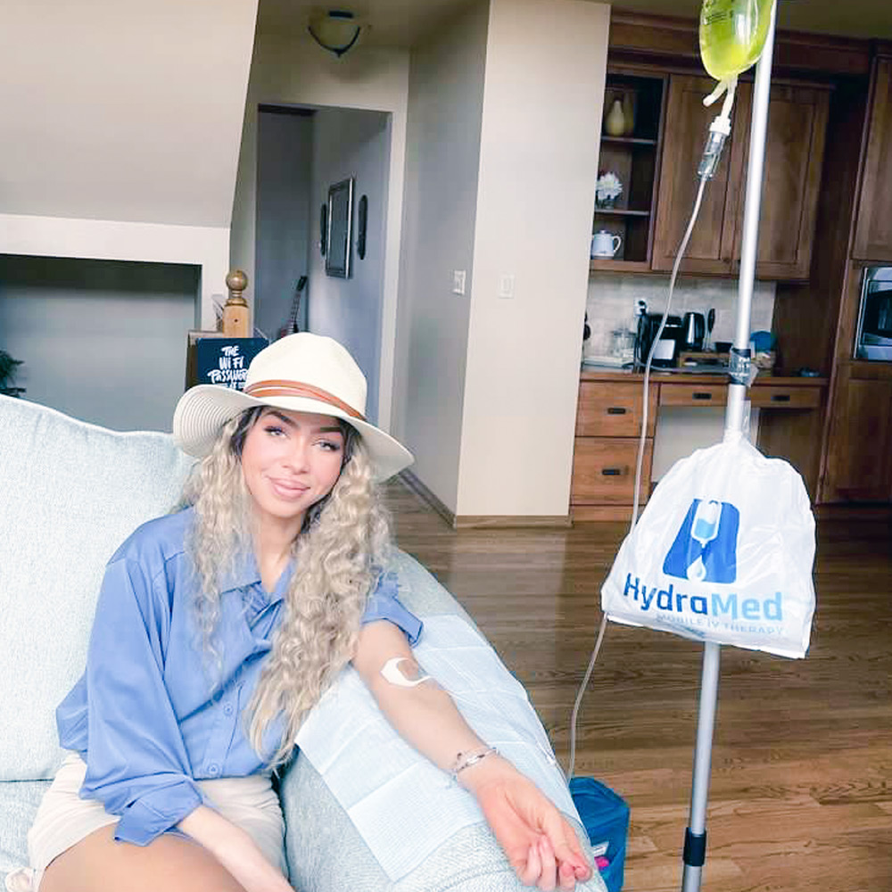 Mobile IV therapy session