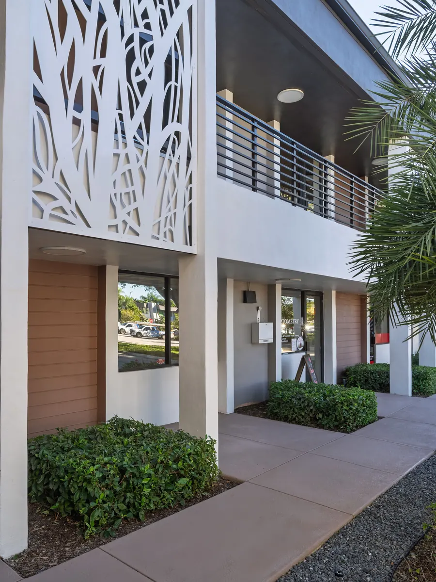 Decorative metal screen and breezeway